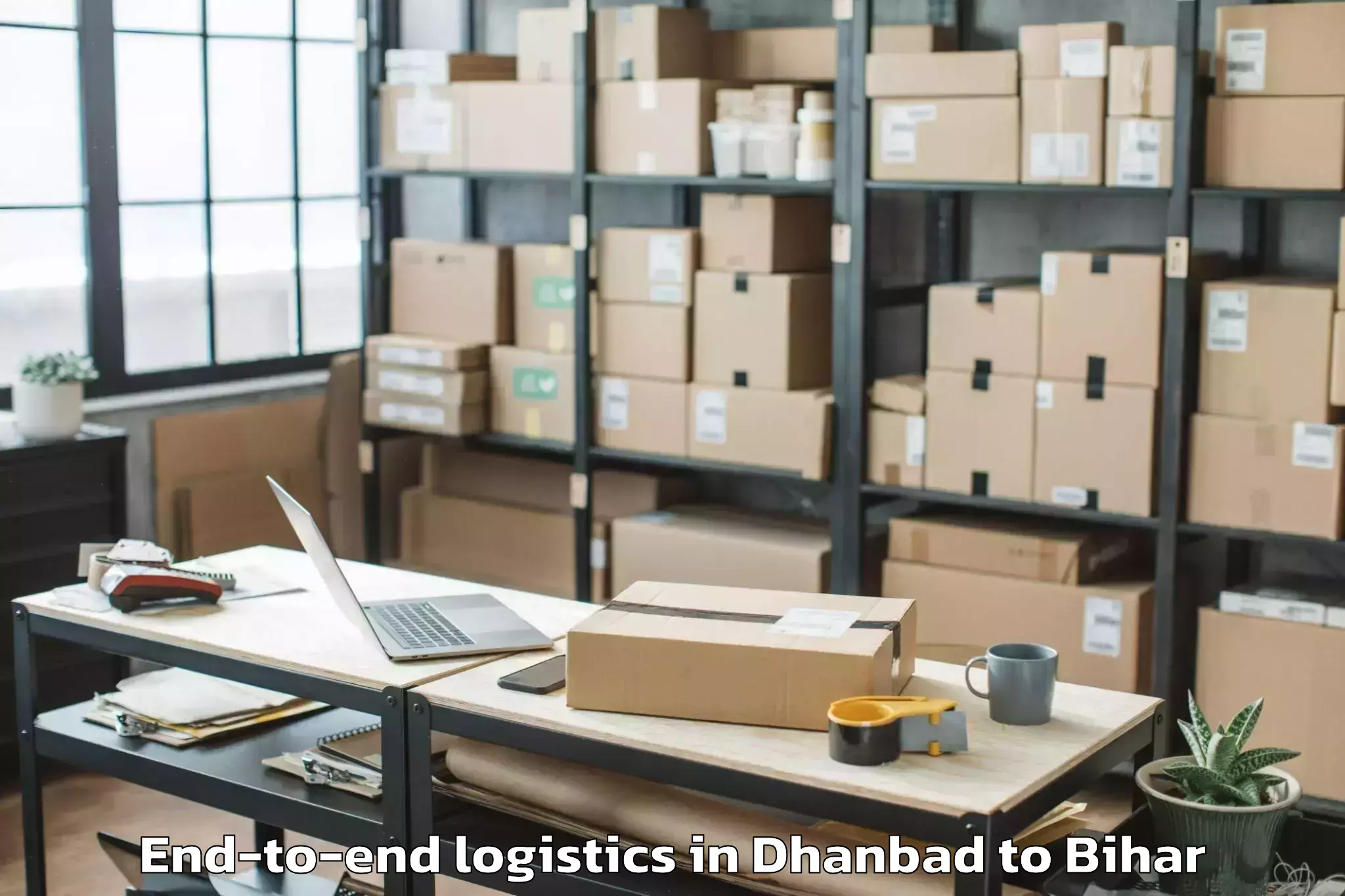 Trusted Dhanbad to Chanpatia End To End Logistics